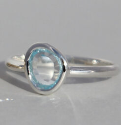 Ring Blautopas facettiert 925 Silber