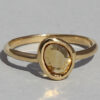 Ring Citrin facettiert 925 Silber Gelbgold vergoldet